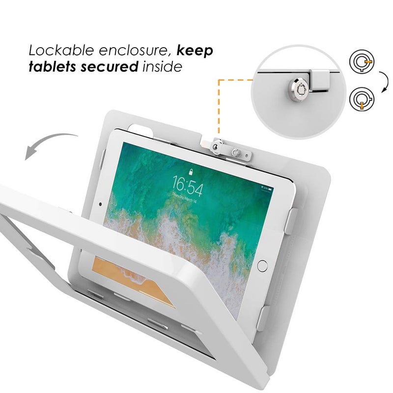 Beelta Tablet Wall Mount Compatible with iPad 5th 6th, Pro 9.7", Air 1/2, Key Lock Security Metal Tablet Stand - Image 3